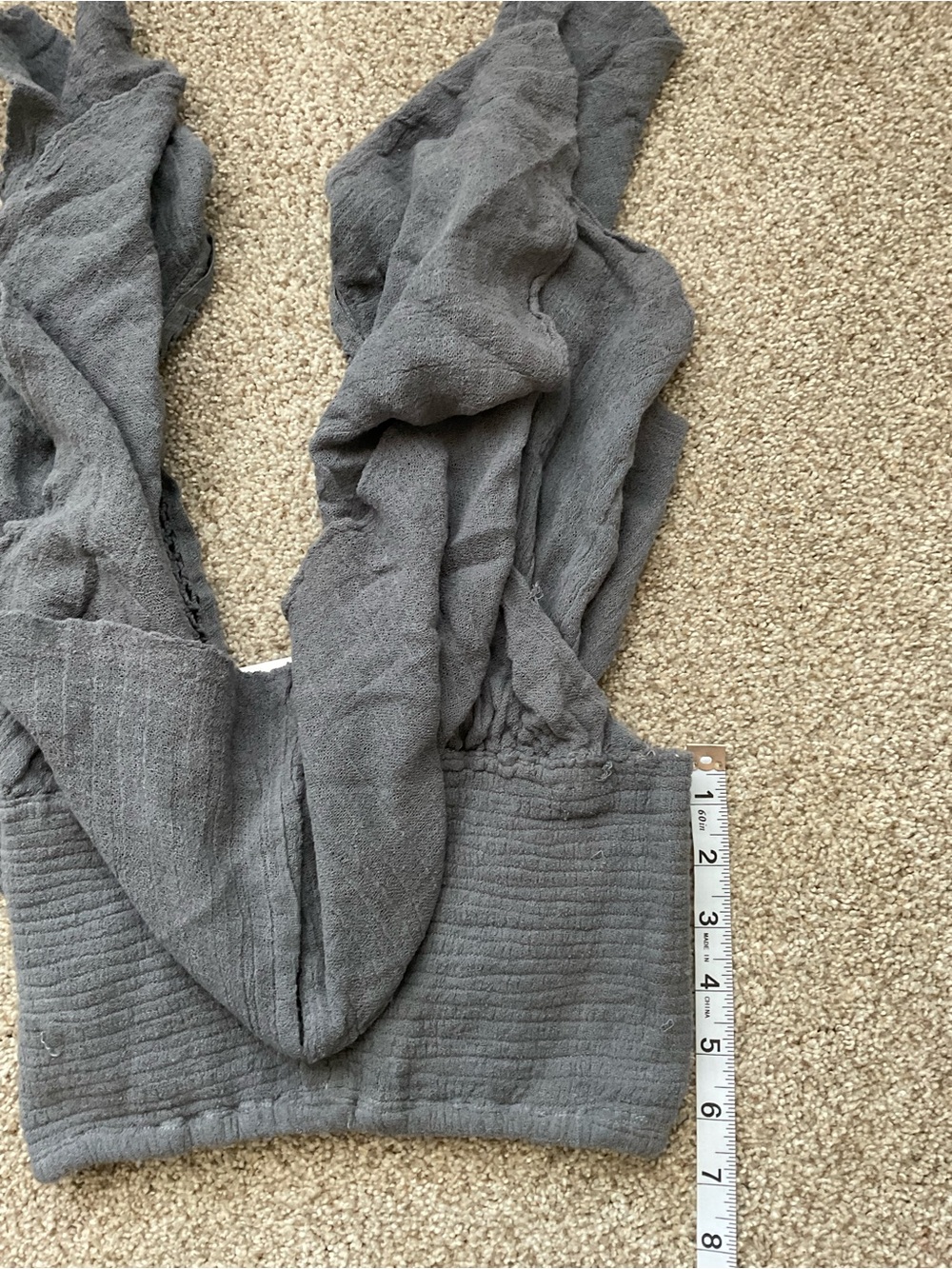 Jen's Pirate Booty Gray Layered Asymmetrical Gauze skirt and crop top - Picture 10 of 12
